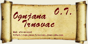 Ognjana Trnovac vizit kartica